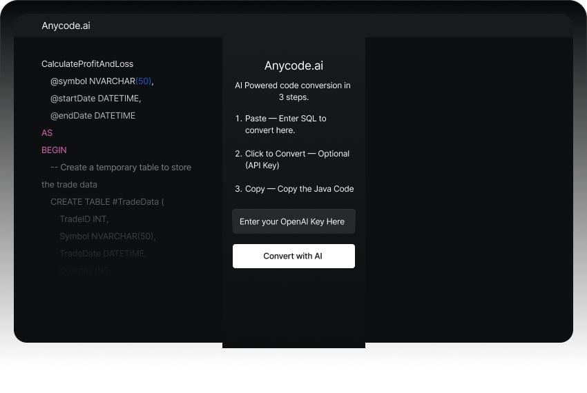 Anycode AI preview
