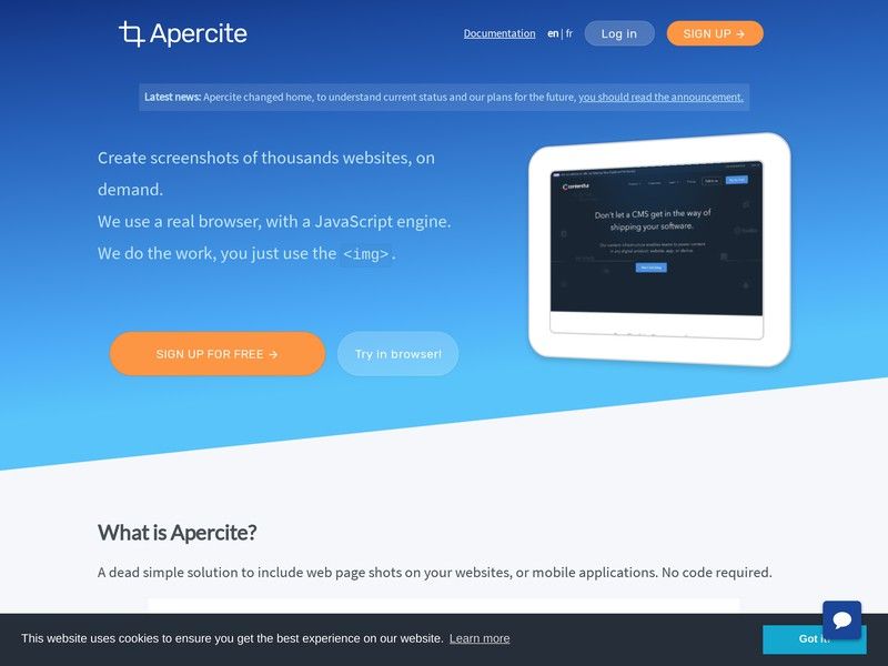 Apercite preview