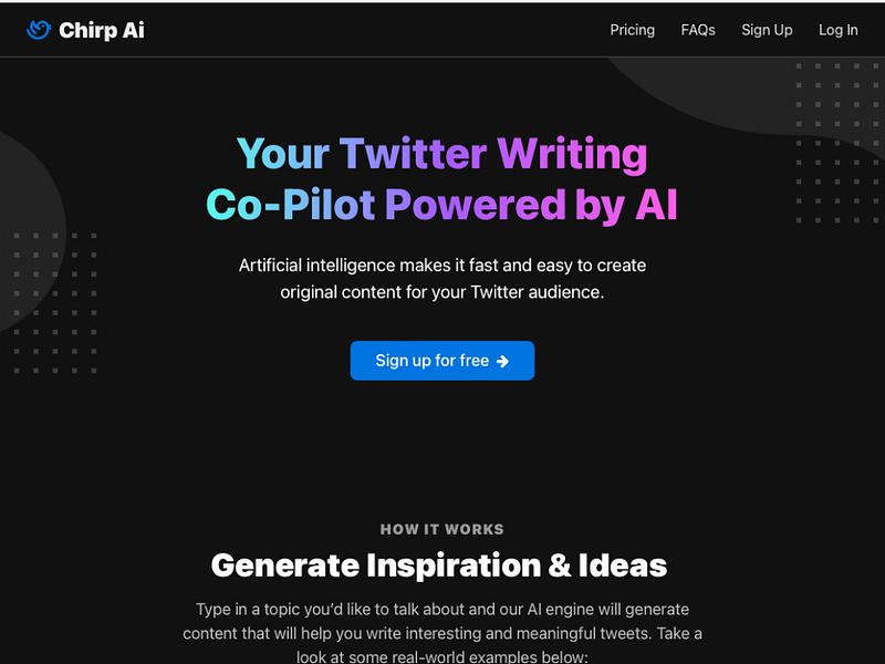 Chirp Ai preview