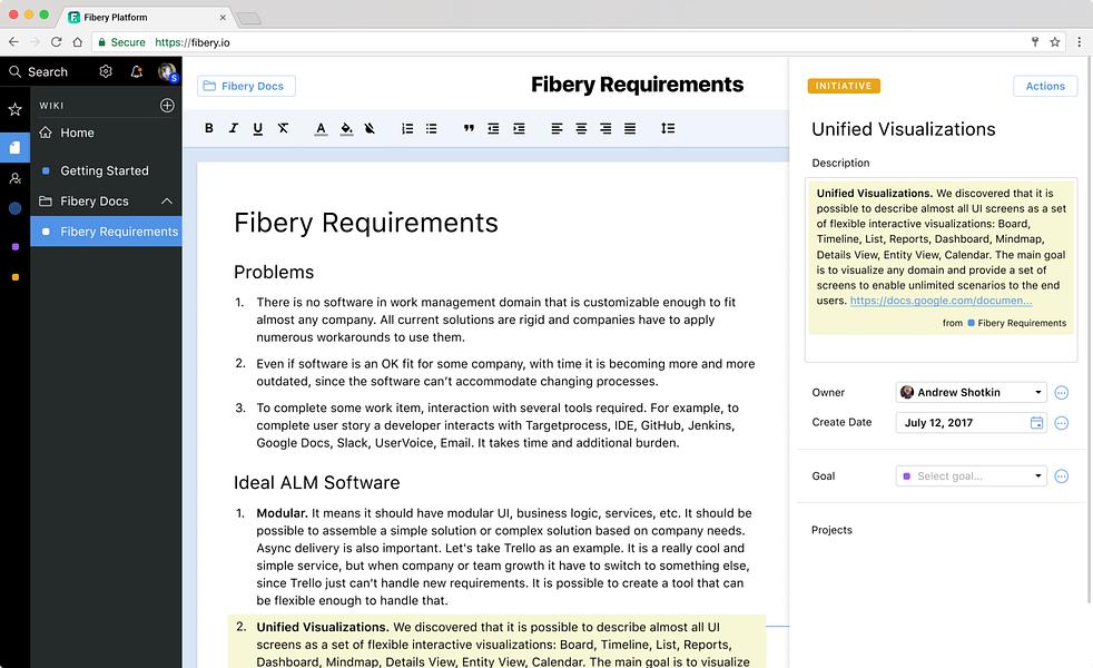 Fibery preview