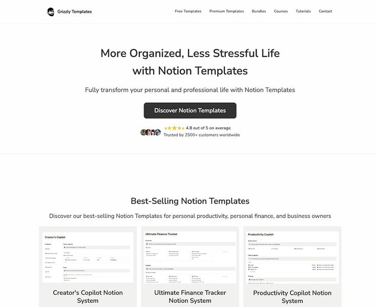 Grizzlytemplates preview