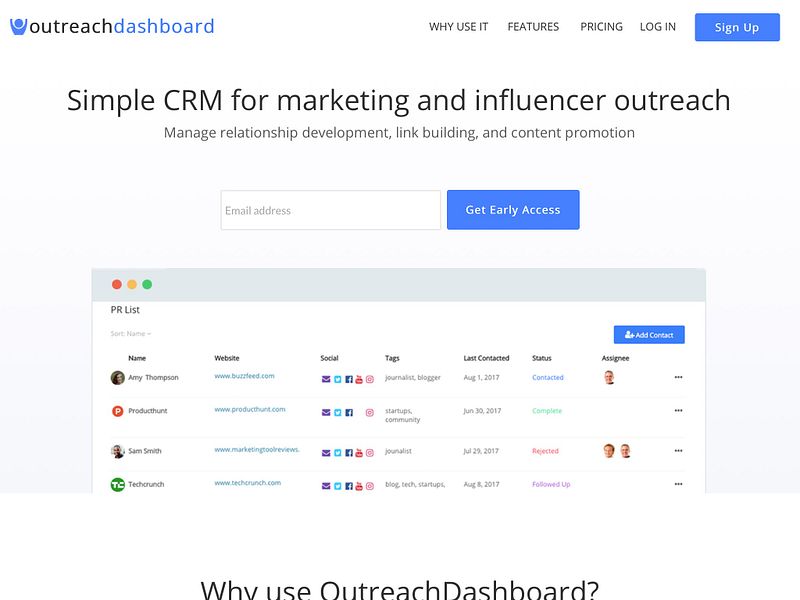OutreachDashboard preview