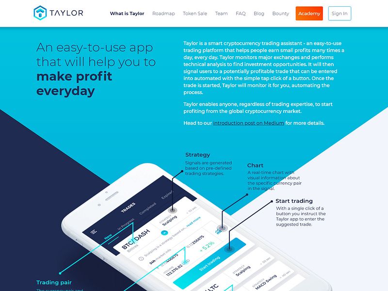 Taylor - Crypto trading for everyone image