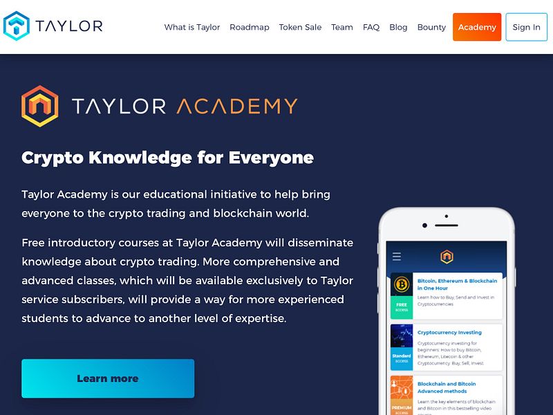 Taylor - Crypto trading for everyone image