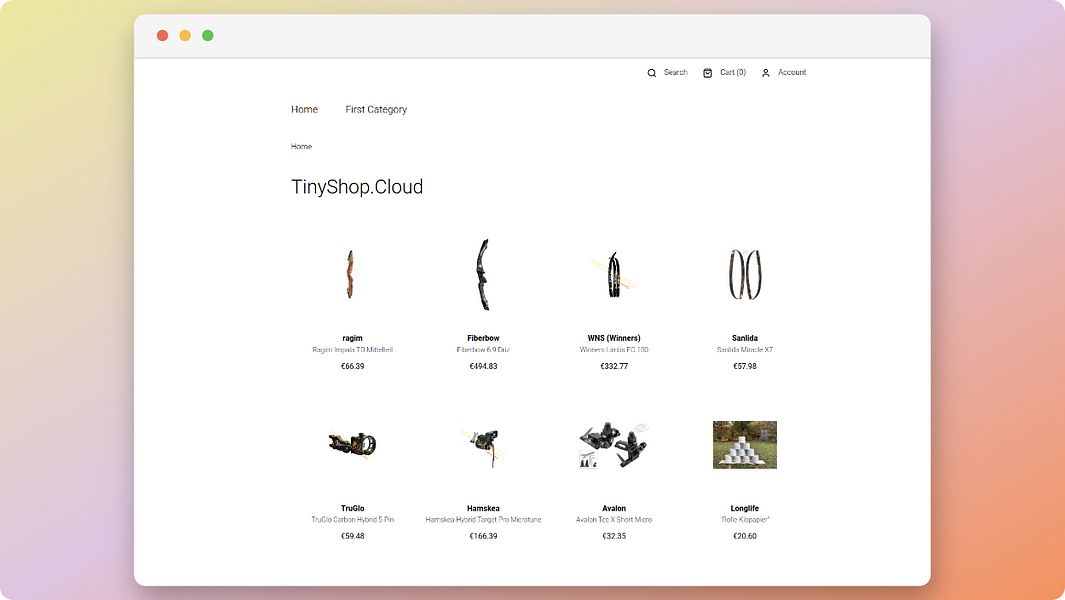 TinyShop.cloud preview