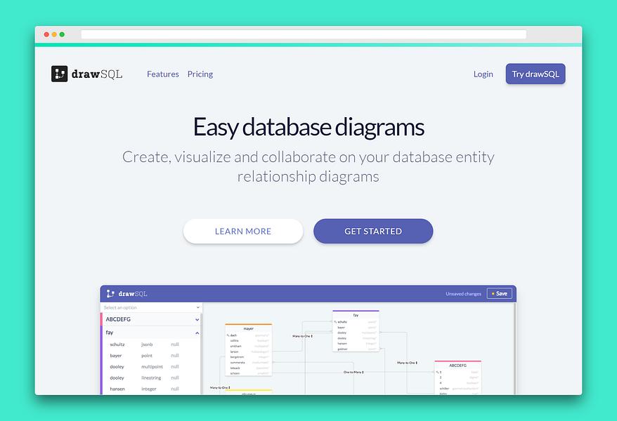 drawSQL preview