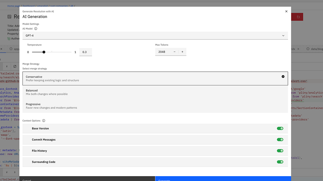 code input preview