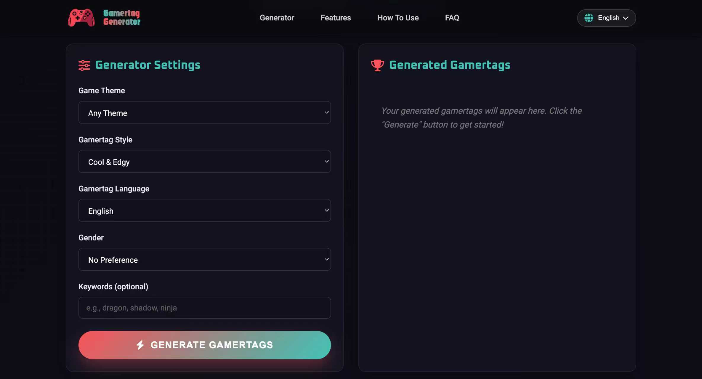 Gamertag Generator preview